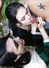 Willow Astilbe, Paige Turner and John Kilo meet for some hardcore action! Watch them sucking and fucking each other in this outdoors threesome!